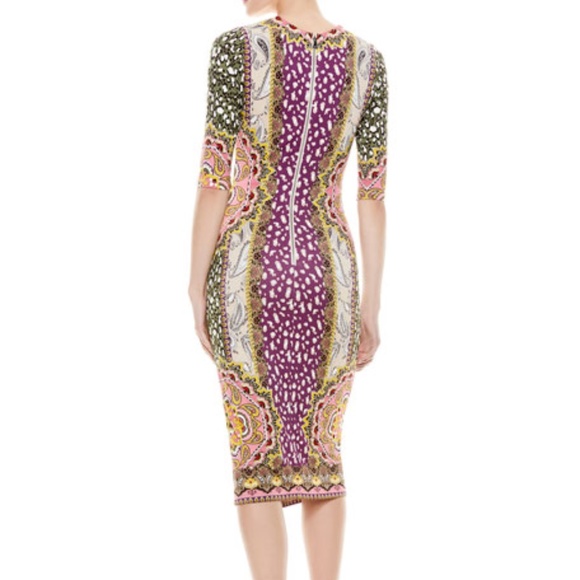 NWT $350 Alice + Olivia Delora Fitted Midi Dress! - Picture 2 of 10